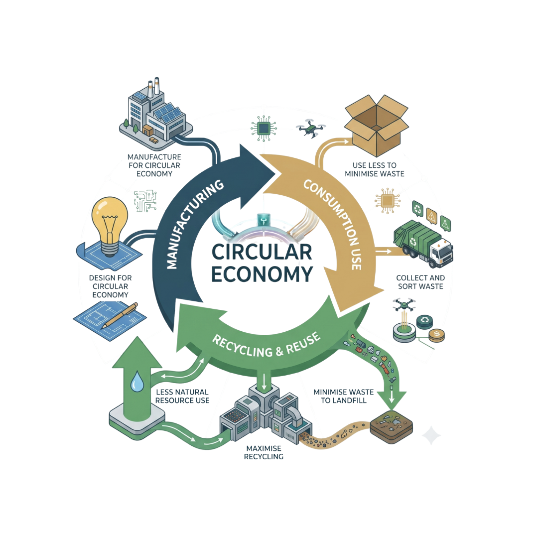 Sustainable eco-cycle facility